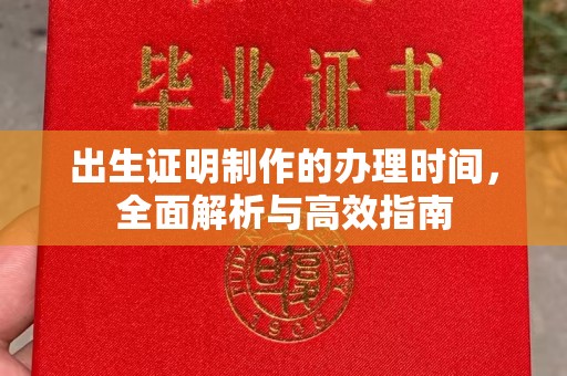 绛县出生证明制作的办理时间，全面解析与高效指南